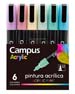 MARCADORES CAMPUS ACRYLIC CAJA X 6 COLOS