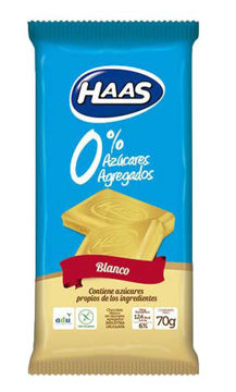 Imagen de Tableta Chocolate Haas 0% Az. Blanco 70 gr