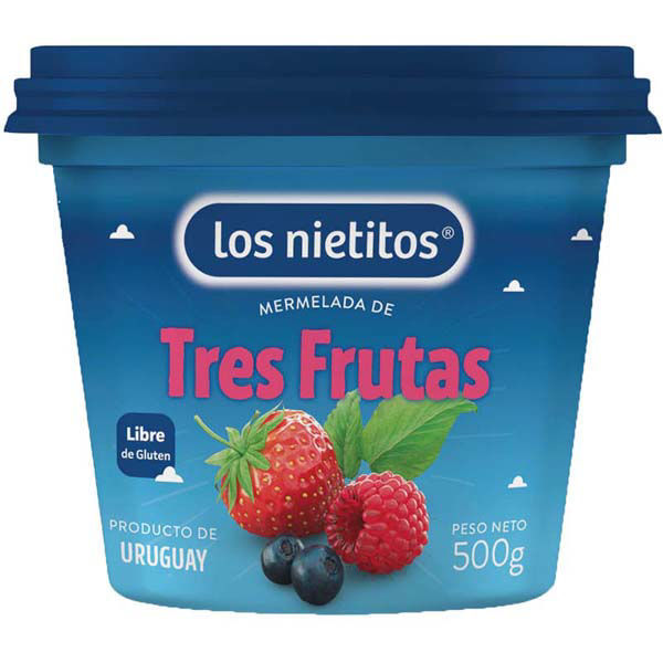 Imagen de Mermelada Los Nietitos 3 Frutos Pote 500 gr