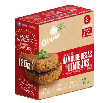 Imagen de Hamburguesas Oro Verde de Lentajas Albahaca y Pimenton Ahumado X2