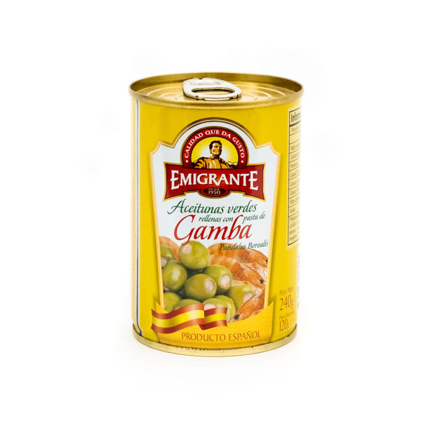 Imagen de Aceitunas Emigrante Rellenas con Gambas Lata 240 gr
