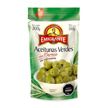 Imagen de Aceitunas Emigrante Verde con Carozo 200 gr