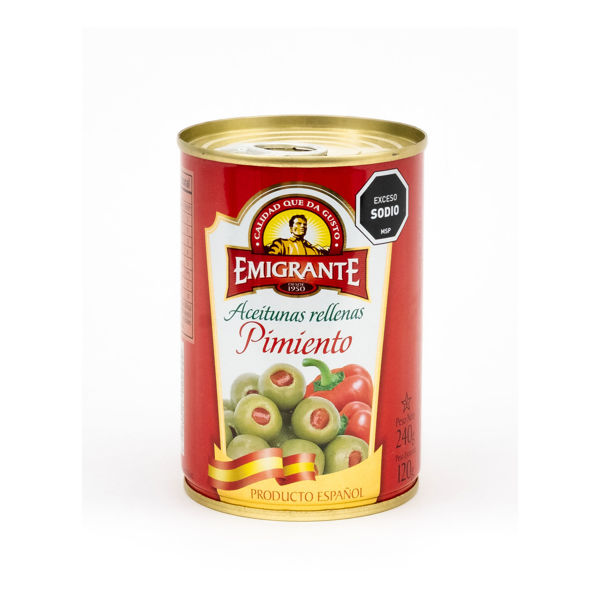 Imagen de Aceituna Emigrante Rellena de Morron Lata 240 gr