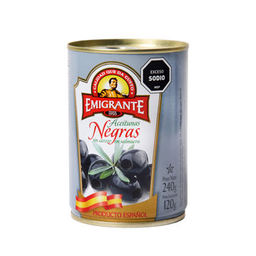 Imagen de Aceituna Emigrante Negra sin Carozo Lata 240 gr