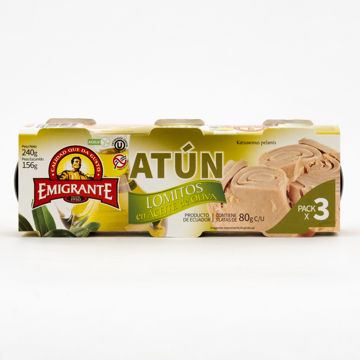Imagen de Atun Emigrante Lomitos En Aceite de Oliva 3x80 gr