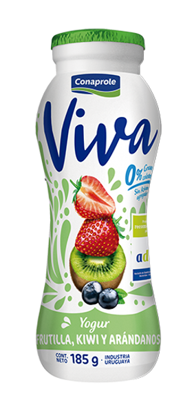 Imagen de Yogurt Conaprole Viva Frutilla Kiwi y Arandanos 185 gr