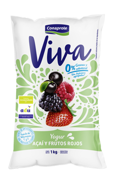 Imagen de Yogurt Conaprole Viva Acai y Fr. Rojos 1 lt 0%