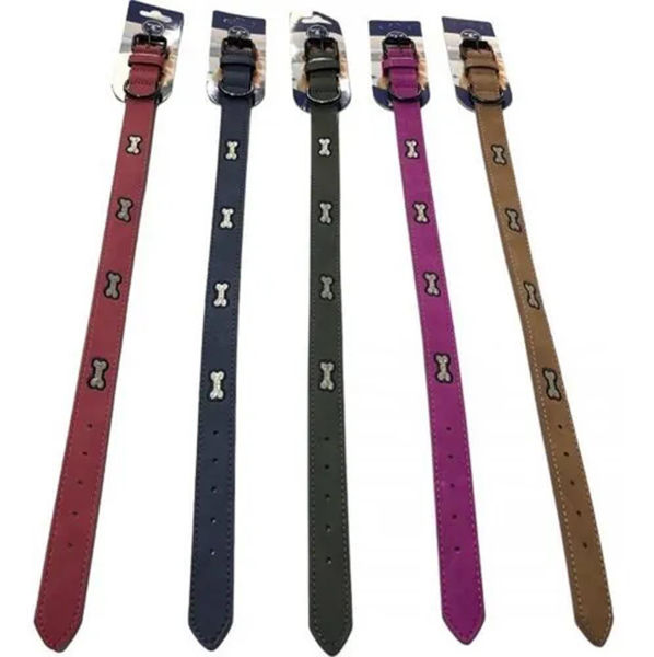 Imagen de Collar Eco Cuero Hueso Cosido Grande Hx- 088