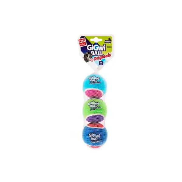 Imagen de Juguete Pelota Tennis x 3 5cm Gigwi 6119