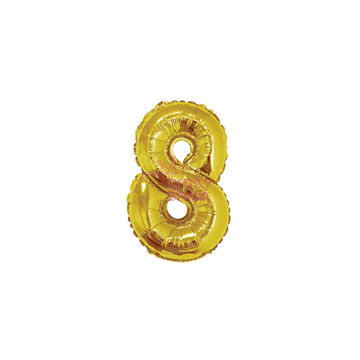 Imagen de Globo 16" Dorado Numero 8