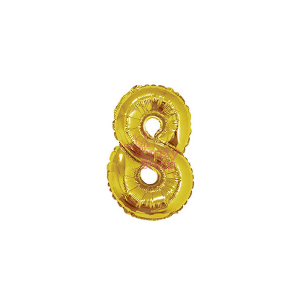 Imagen de Globo 16" Dorado Numero 8